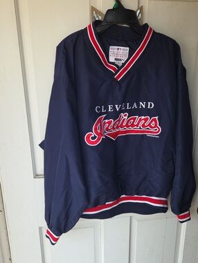 Puma Navy Red White Cleveland Indians Pullover 2000s Y2k